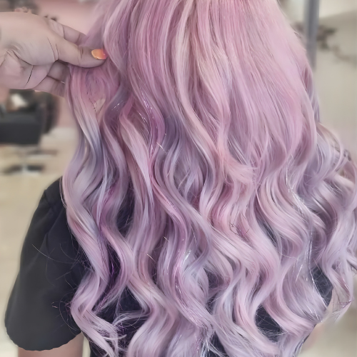 Purple Wavy Hair