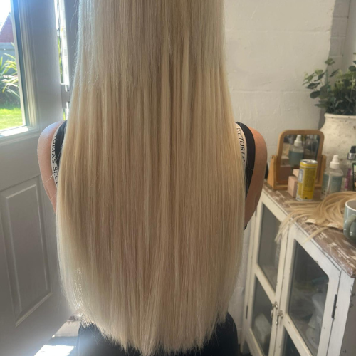 Straight Blonde Hair Cut