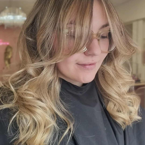 Blonde Girl Wavey Cut