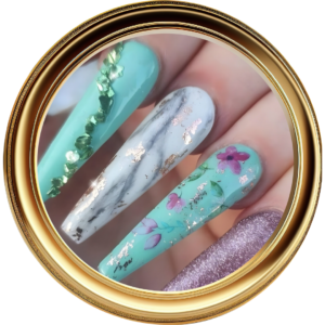Green garden Nail Art