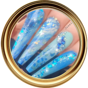 Sky Blue Nail Art